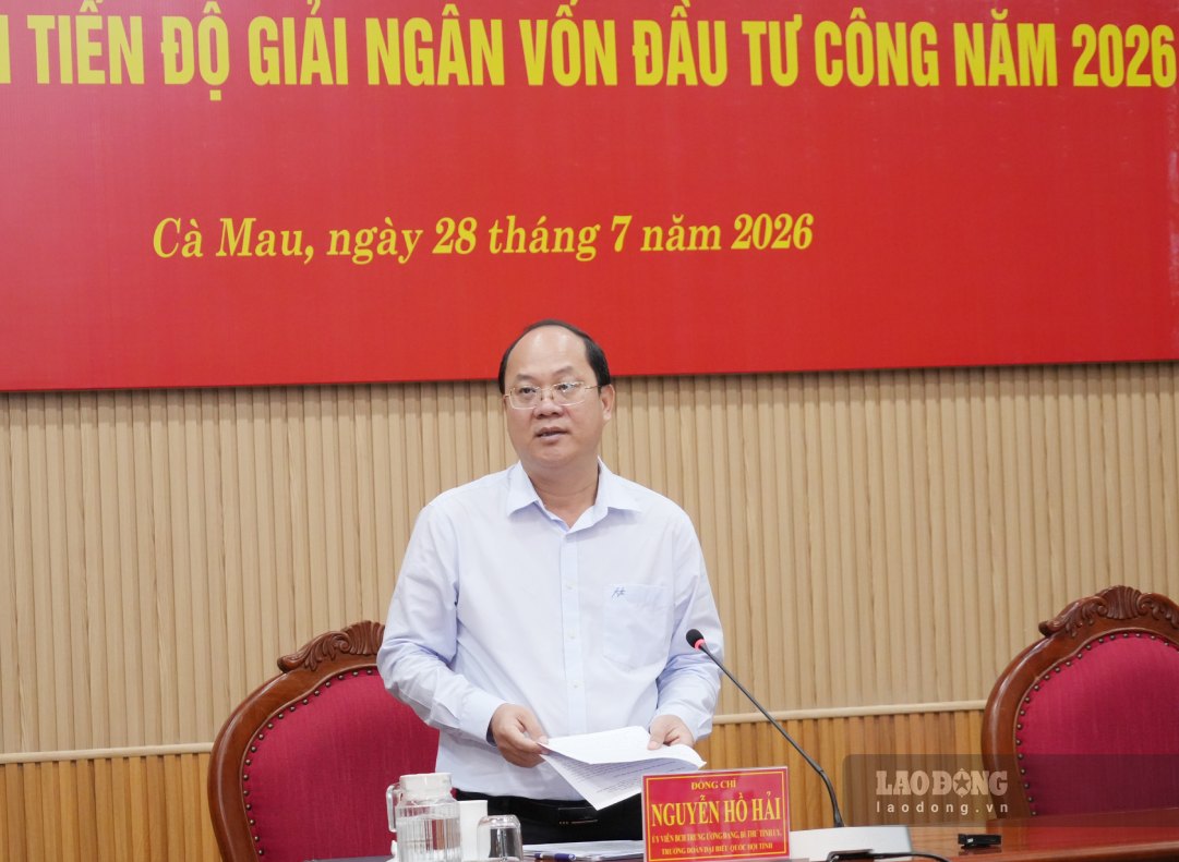 Ca Mau Provincial Party Secretary Nguyen Ho Hai proposed to disburse quickly but in accordance with the law. Photo: Nhat Ho.