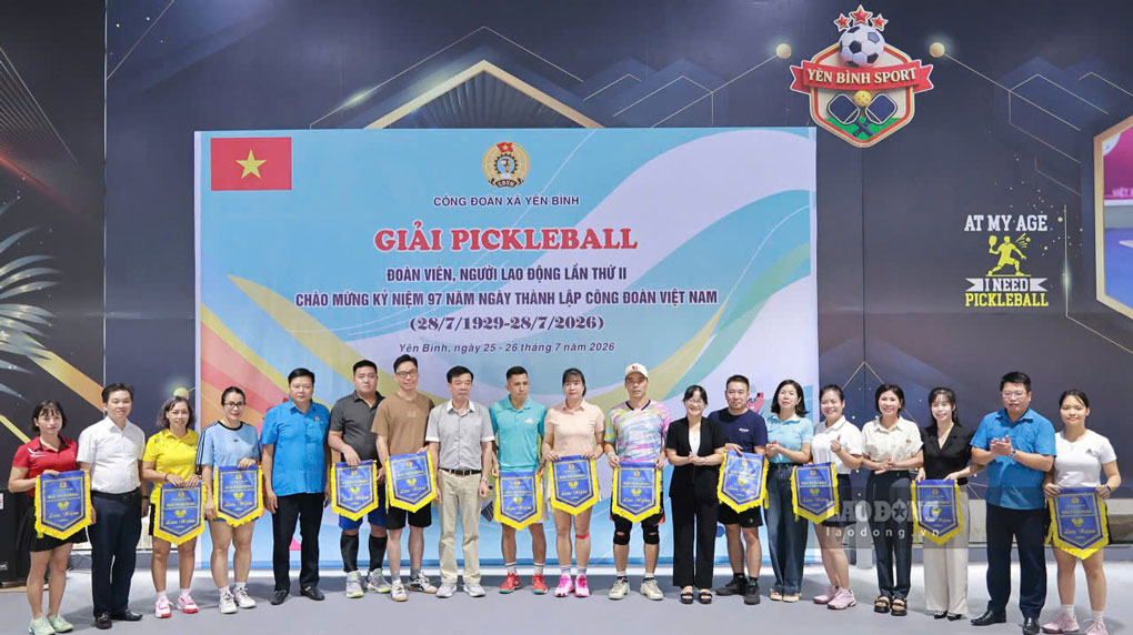 Giải Bóng Pickleball Yên Bình thu hút đông đảo đoàn viên và người lao động tham gia