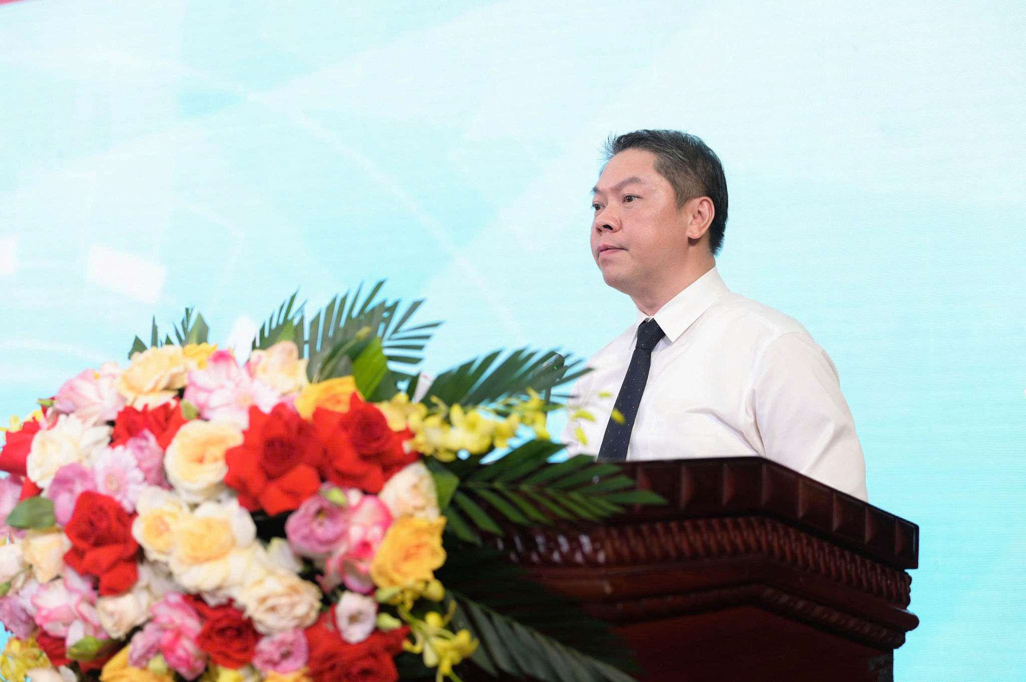 Đồng chí Đoàn Thanh Sơn - Tỉnh ủy viên, Phó Chủ tịch UBND tỉnh Lạng Sơn phát biểu tại buổi lễ. Ảnh: Agribank