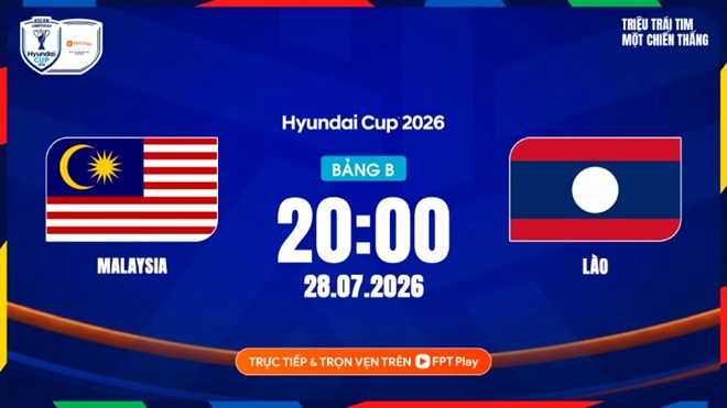 Link to watch live football Malaysia vs Laos at ASEAN Cup 2026. Photo: FPT Play