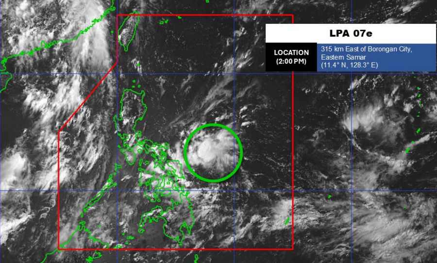 New low pressure formed near the East Sea. Photo: PAGASA