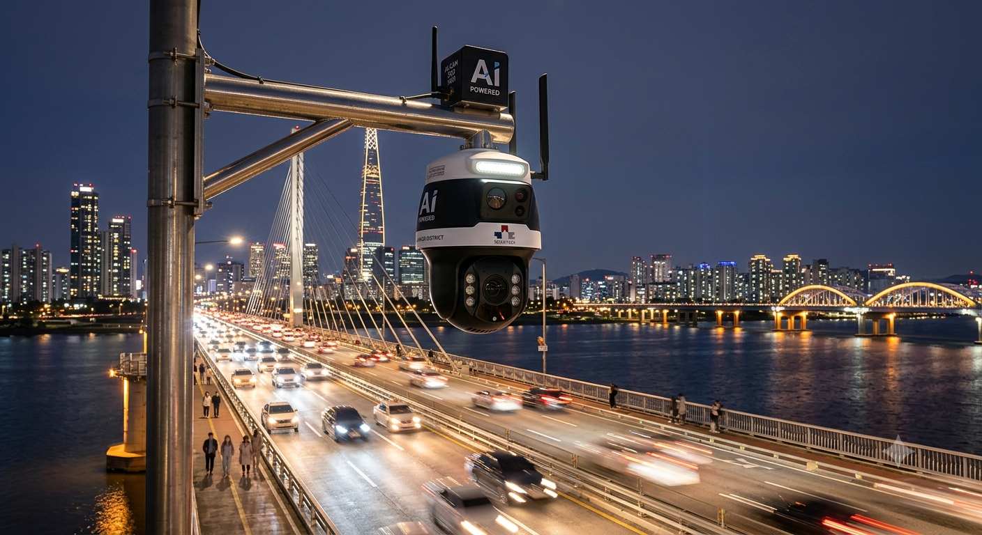 South Korea is using AI camera systems to detect and prevent suicides on bridges. Photo: Created by Gemini. ai