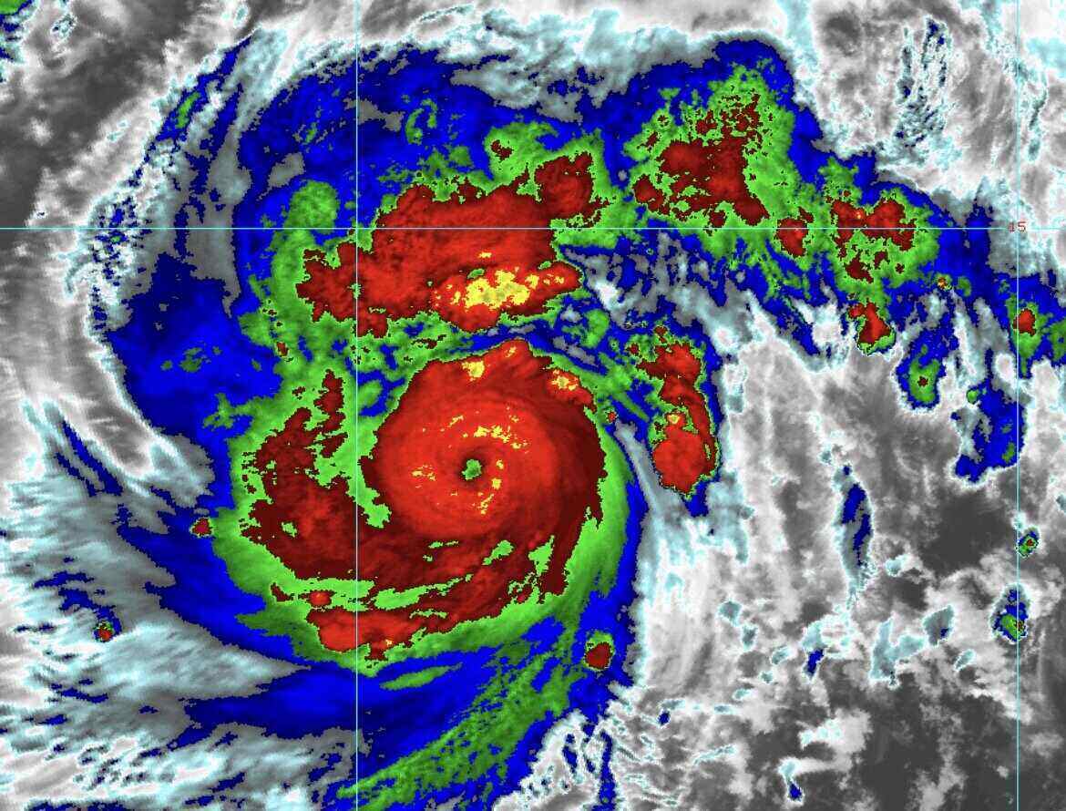 Typhoon Dolphin is forecast to strengthen into the strongest super typhoon in 2026. Photo: CIRA/NOAA