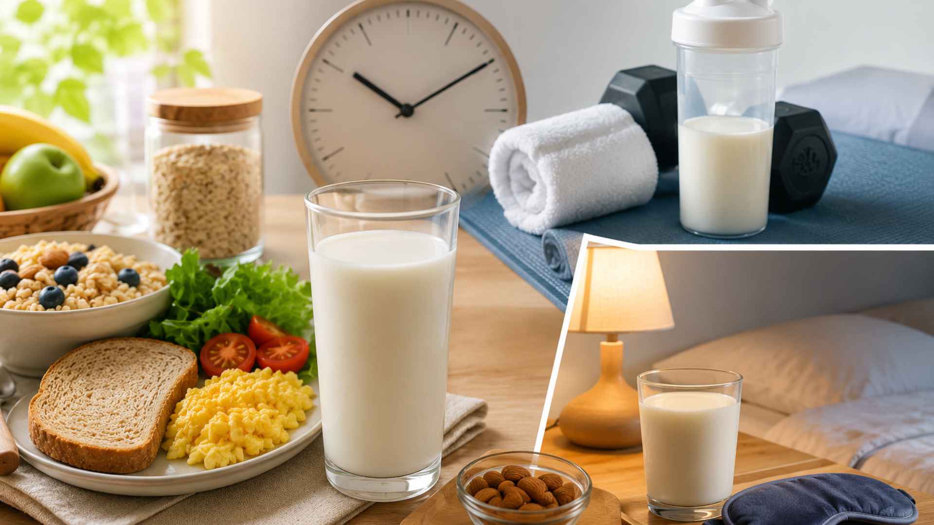 Not just drinking milk is enough, the time to drink it helps absorb calcium well. (Photo with AI support)