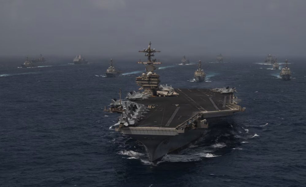 US warships operating in the Arabian Sea. Photo: CENTCOM