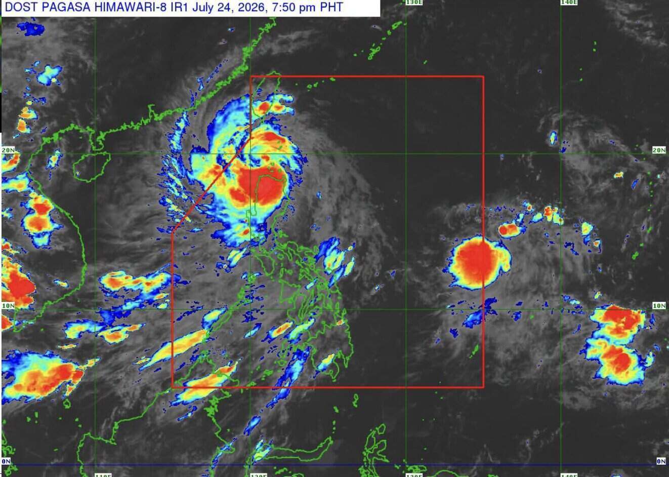 Satellite images of the Philippines and surrounding waters, where PAGASA forecasts may have 2 to 4 tropical cyclones in August. Photo: PAGASA