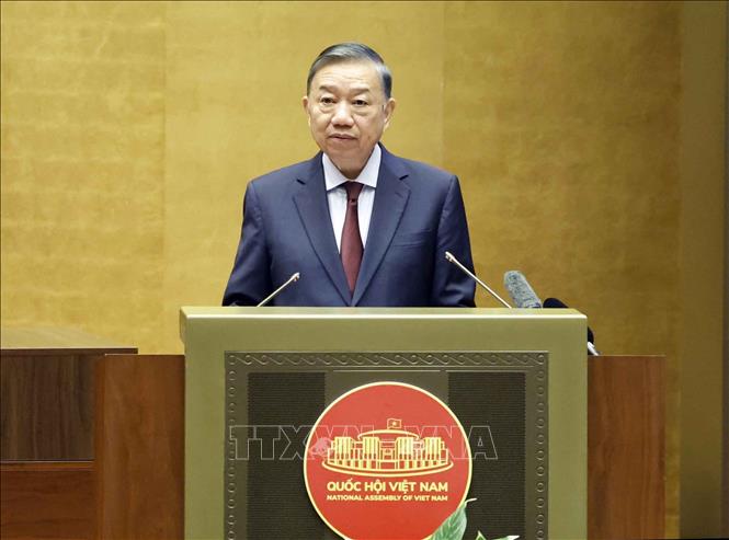 General Secretary and President To Lam delivers a directive speech. Photo: Thong Nhat - VNA