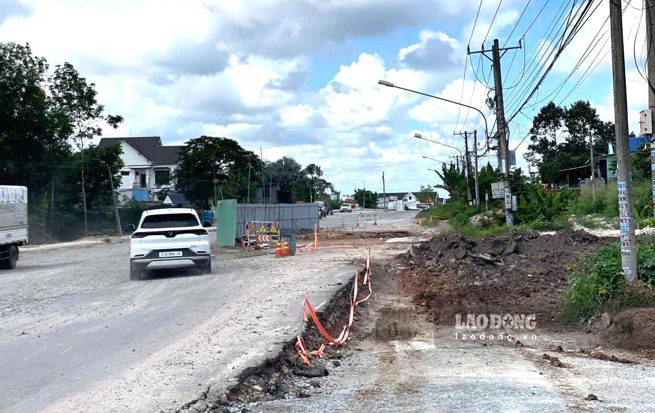 The DT 748 road expansion project has recovered 26.6 hectares of land. Photo: Dinh Trong