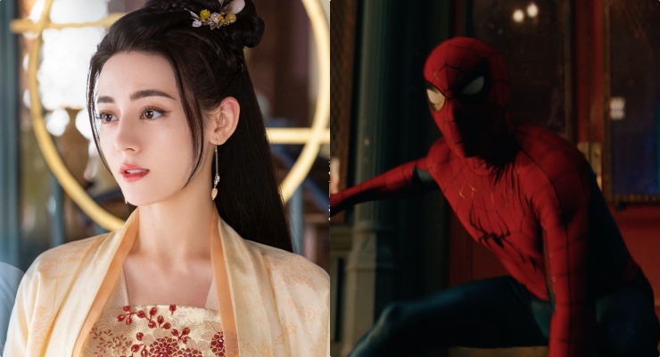 Dilireba (left) - the female lead of Stephen Chow's film and the blockbuster Spider-Man. Photo: VieON, Galaxy.
