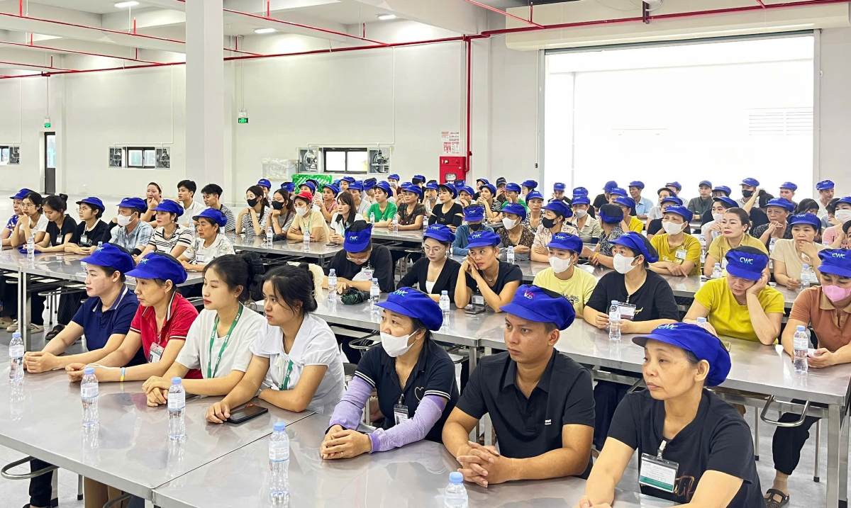 119 ouvriers de l'entreprise demandent à rejoindre l'organisation syndicale. Photo: Syndicat de la commune de Tiên Lãng