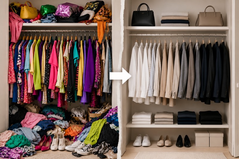 Mistakes in fashion consumption not only cause waste but also make it difficult for wearers to build a neat style. Photo created by AI.