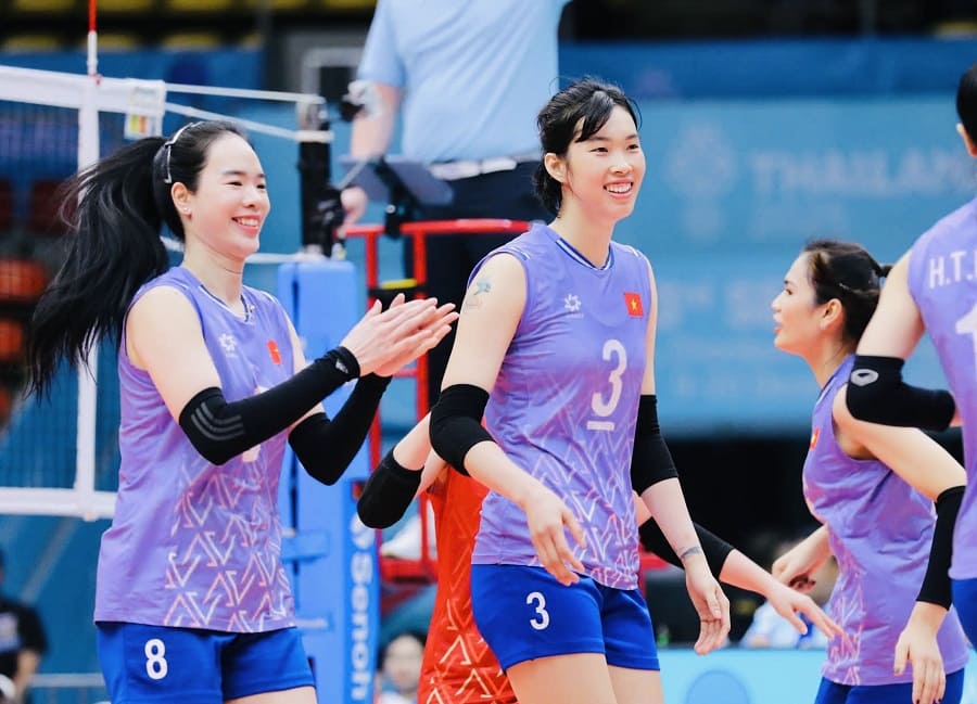 The Vietnamese women's volleyball team is focusing on preparing to have the best results in the first leg of SEA V.Cup 2026. Photo: Minh Dan