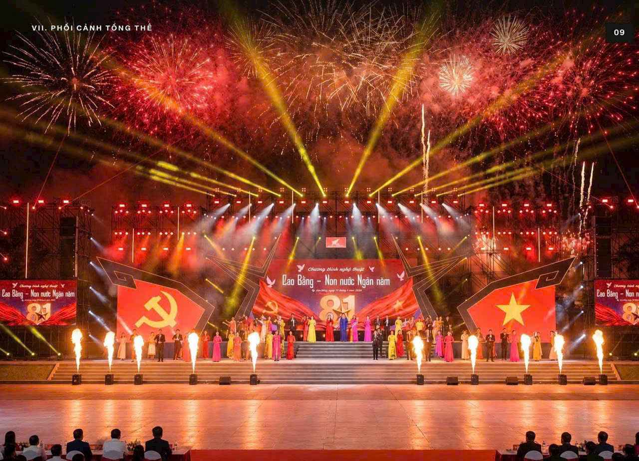 Phối cảnh của sự kiện. Ảnh: UBND phường Thục Phán.