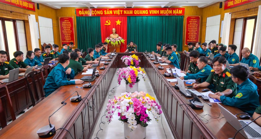 Lớp tập huấn được tổ chức trong các ngày từ 29 đến 31.7. Ảnh: Phương Vũ/ Bộ CHQS An Giang