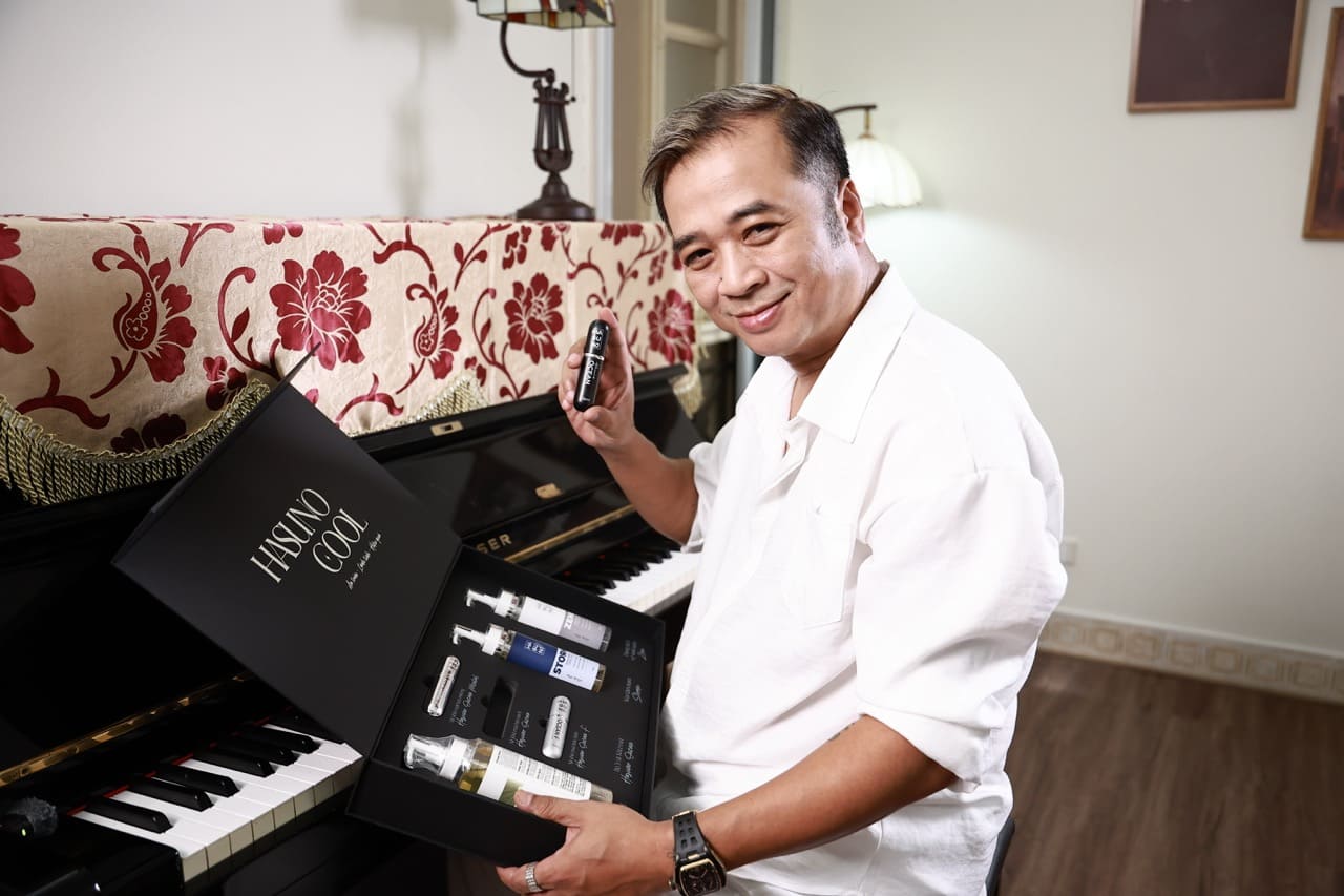 Sản phẩm dược mỹ phẩm nội địa của Hasuno được nhạc sĩ Tiến Minh tin dùng. Ảnh: Hasuno