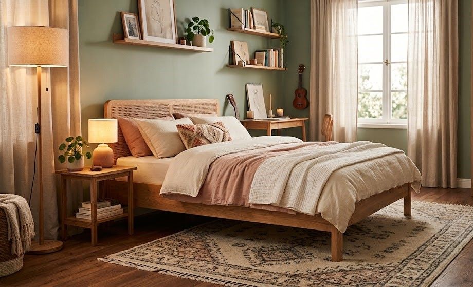 With just a few small changes in the arrangement, you can turn the bedroom into a cozy, sophisticated space. Photo created by AI
