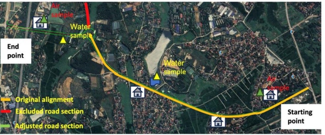 Bản đồ tổng quan của gói thầu. Ảnh chụp màn hình: Tô Công