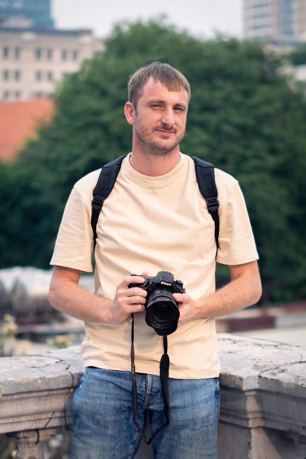 Denis Klykov, 36 years old, freelance Russian photographer. Photo: Character provided
