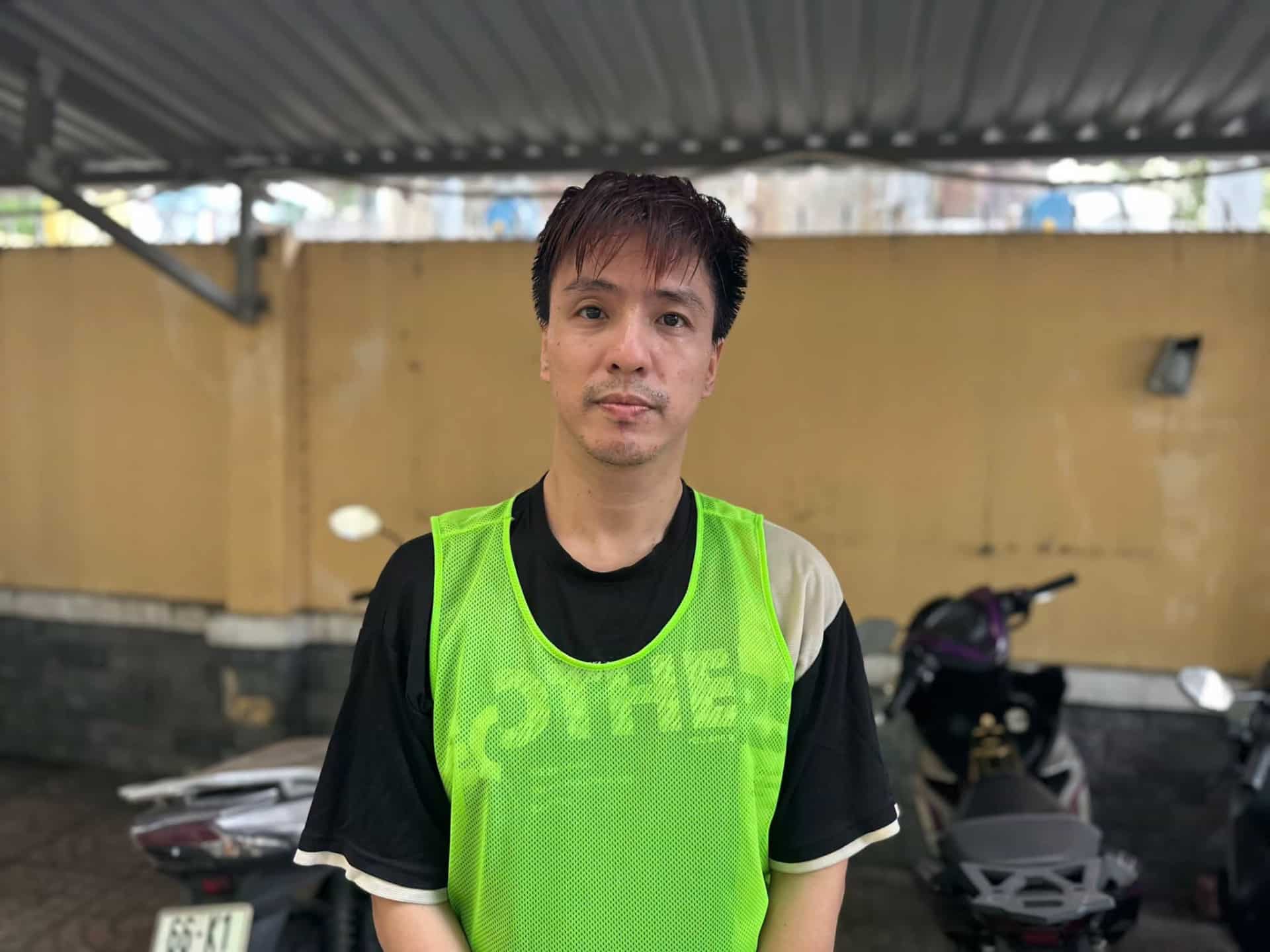 Tang Nhat Tue at the time of arrest. Photo: Police provided