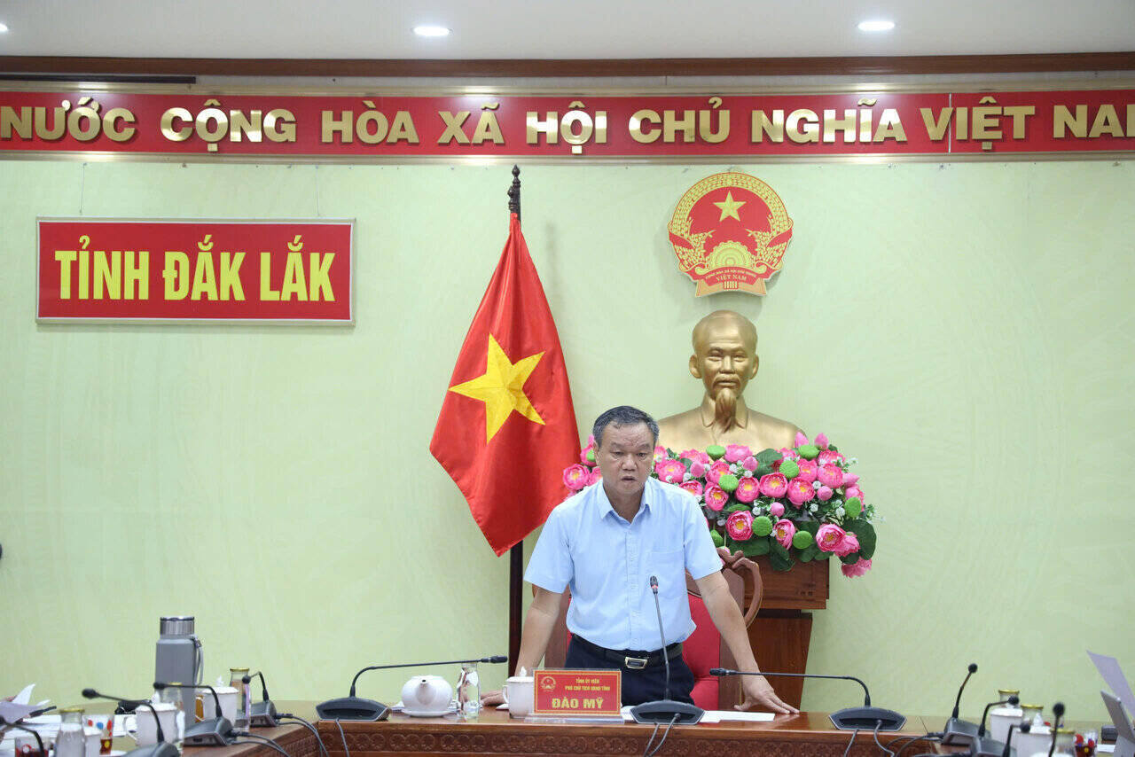 Ông Đào Mỹ, Phó Chủ tịch UBND tỉnh Đắk Lắk phát biểu. Ảnh: Bảo Trung