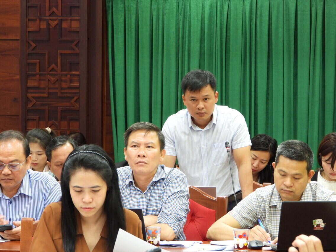 Ông Nguyễn Cảnh Hà - Trưởng Phòng Văn hóa - Xã hội xã Krông Pắc phát biểu. Ảnh: Bảo Trung