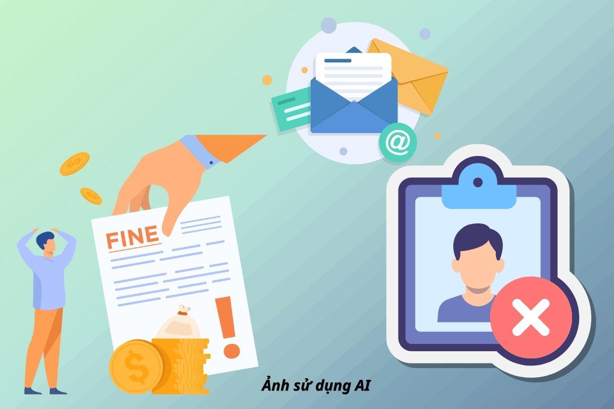 Fine up to 70 million VND for the act of sending emails to hide identity. Graphics: AI