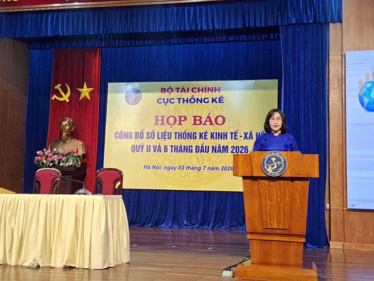 Bà Nguyễn Thị Hương - Cục trưởng Cục Thống kê (Bộ Tài chính). Ảnh: Tuyết Lan 