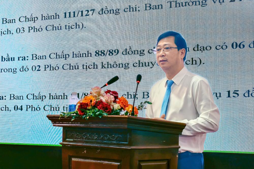 Mr. Cao Xuan Thao, Vice Chairman of the Central Committee of the Vietnam Fatherland Front Thoroughly grasped Special Topic 1: Core contents of the Resolution of the 11th National Congress of the Vietnam Fatherland Front. Photo: Quynh Chi