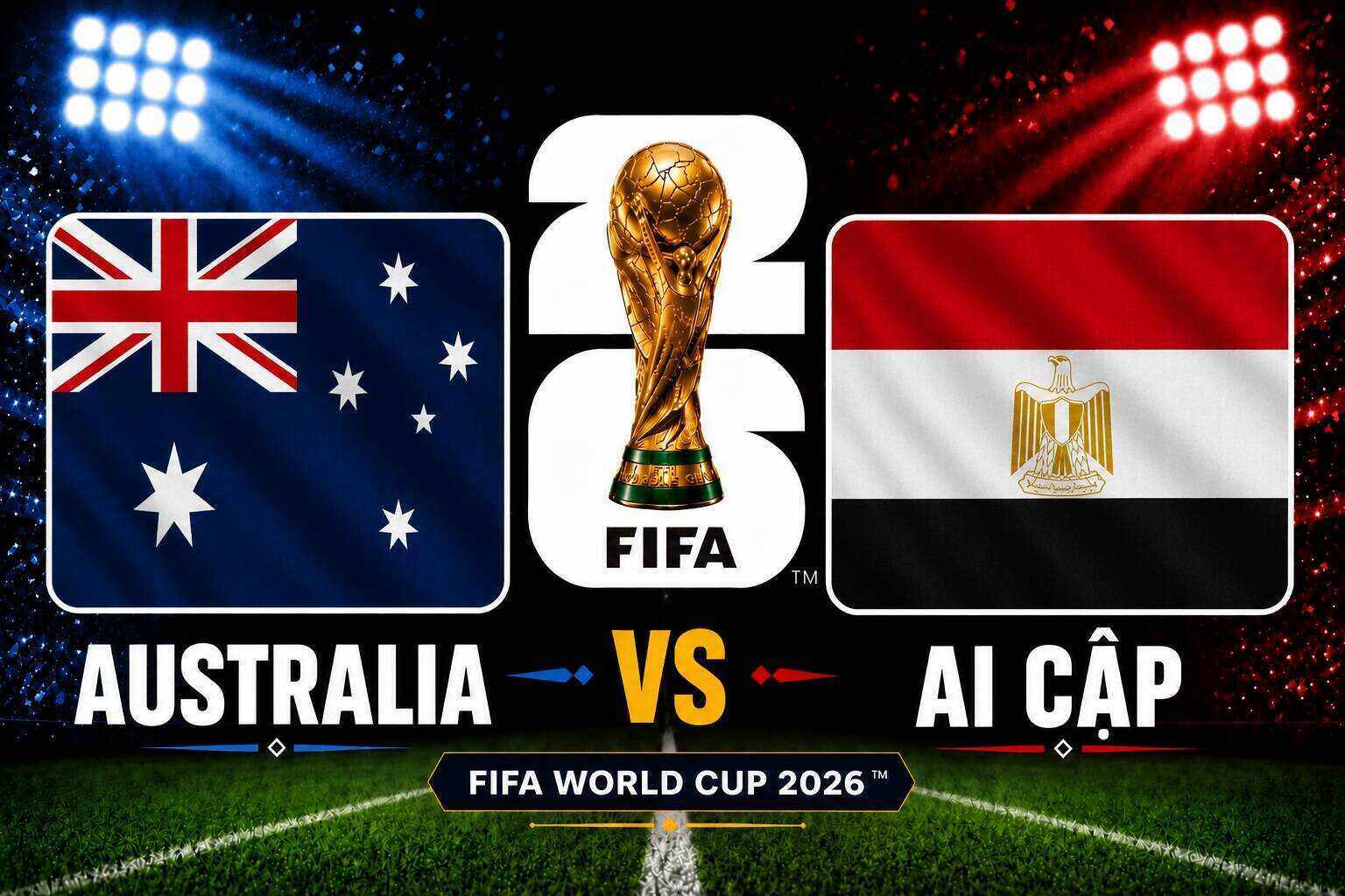 Australia vs Egypt score prediction at World Cup 2026. Graphics: Van An