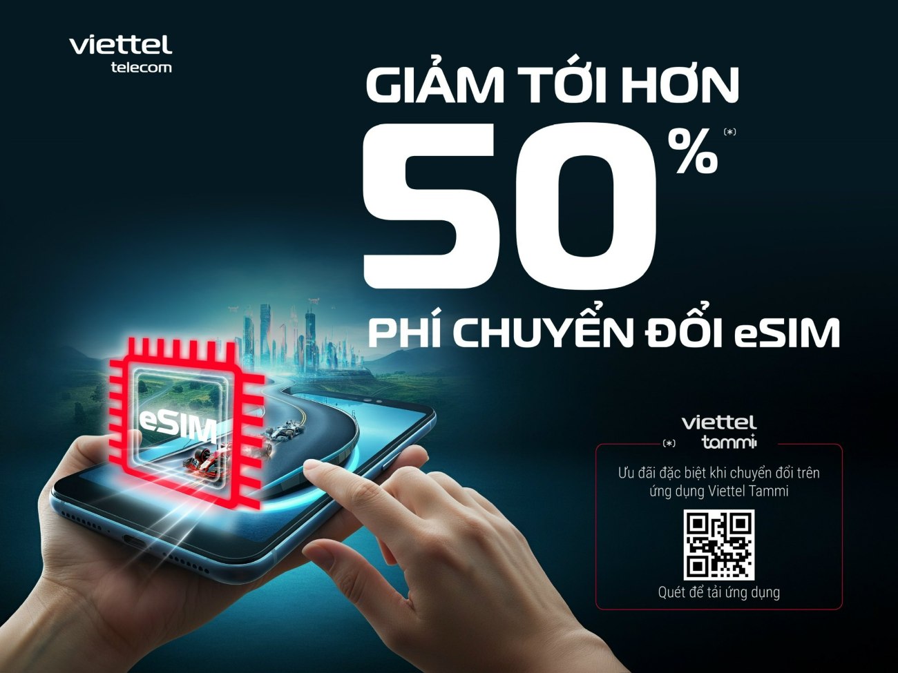Viettel Telecom reduces eSIM conversion fees by more than 50%. Photo: Viettel
