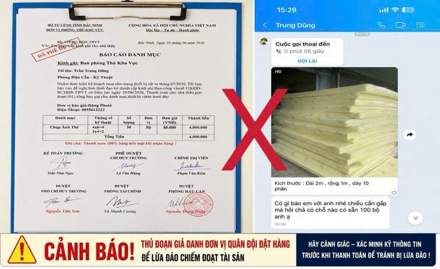 Giấy tờ các đối tượng dùng để lừa đảo. Ảnh: Bộ Công an