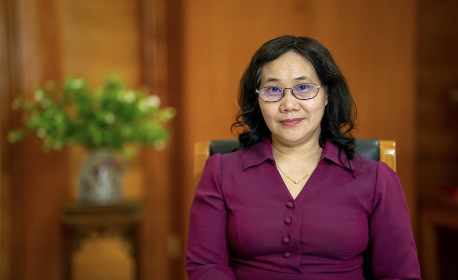 Ms. Nguyen Thi Huong - Director of the Statistics Department (Ministry of Finance). Photo: Tuyet Lan