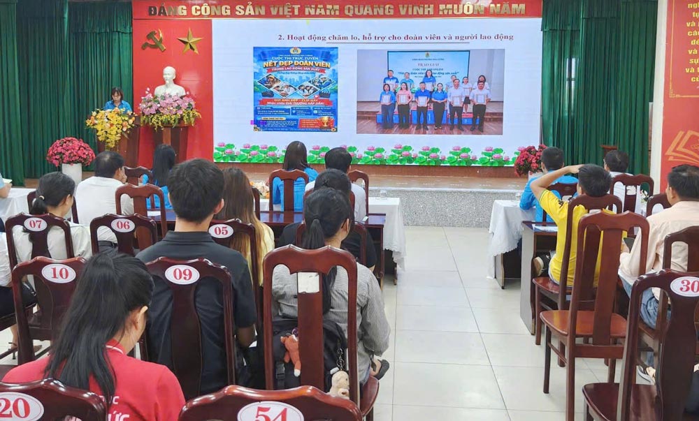 Hoa Cuong Ward Trade Union organizes a conference to summarize activities in the first 6 months of 2026 and deploy some key tasks for the last 6 months of 2026. Photo: Da Nang Trade Union