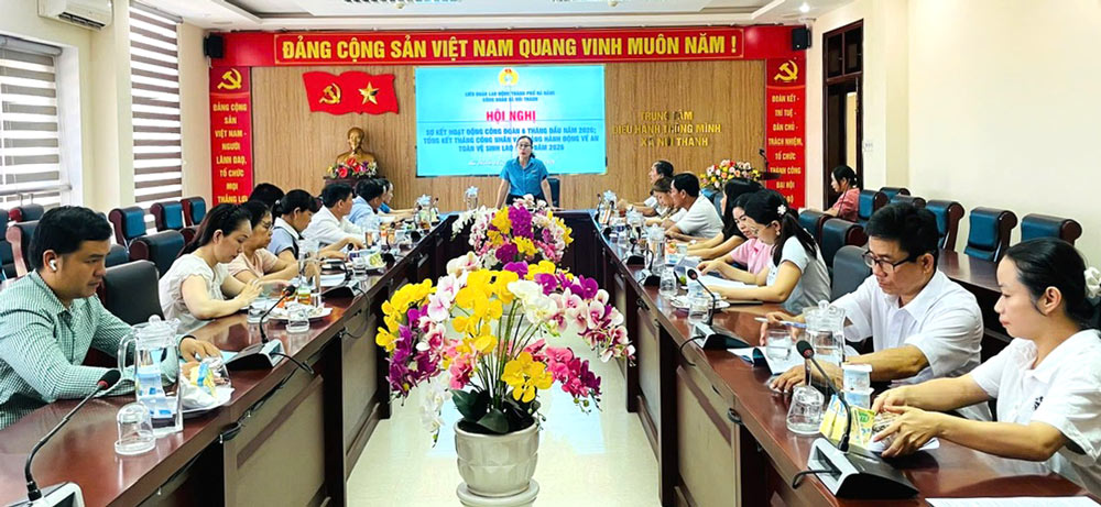 Nui Thanh Commune Trade Union organizes conference to summarize activities in the first 6 months of 2026. Photo: Da Nang Trade Union