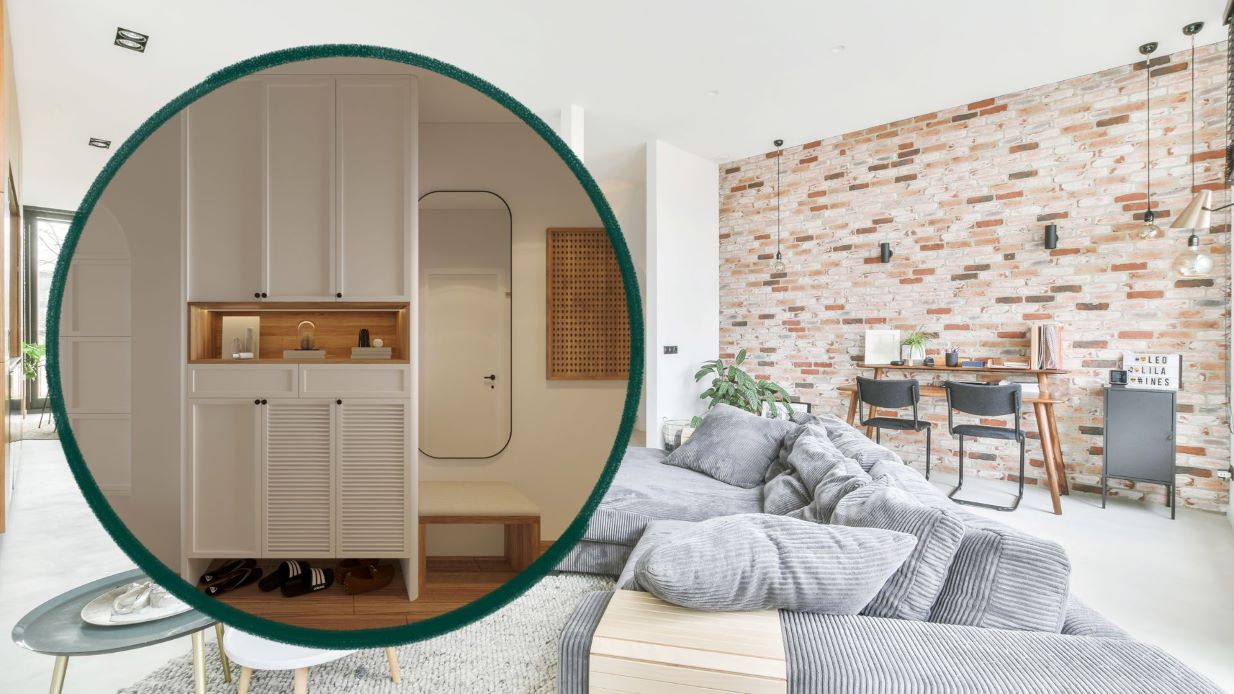 Arranging more storage space is a way to help the living room be neat, convenient and create an impression on visitors. Graphics: Thanh Thanh