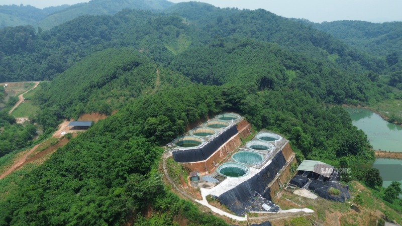 Scene of Ben Den rare earth exploitation project area in the midst of hills and mountains. Photo: Dinh Dai