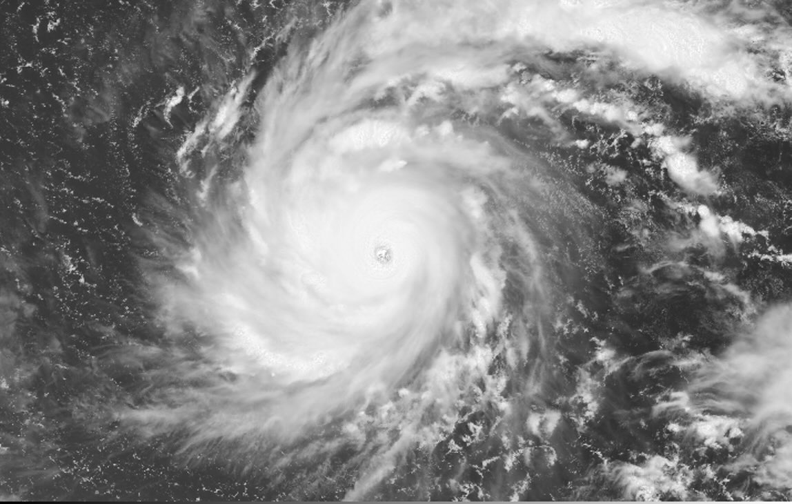 7月30日午前8時30分のスーパー台風ドルフィンの衛星雲画像 ヒマワリ。出典:国家水文気象予報センター