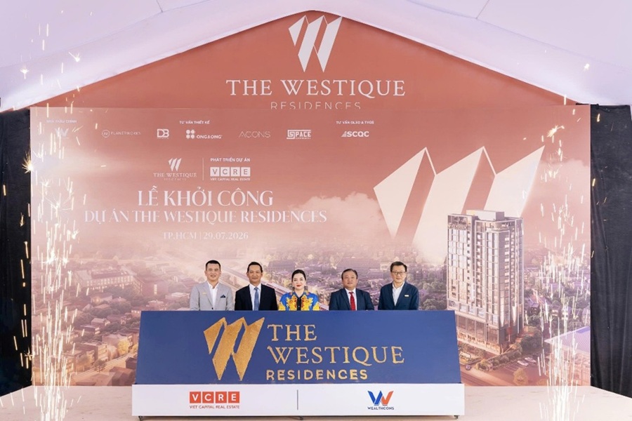 The Westique Residences project officially entering the construction phase with the cooperation of leading industry partners is the clearest signal for VCRE's commitment to progress and quality. Photo: VCRE