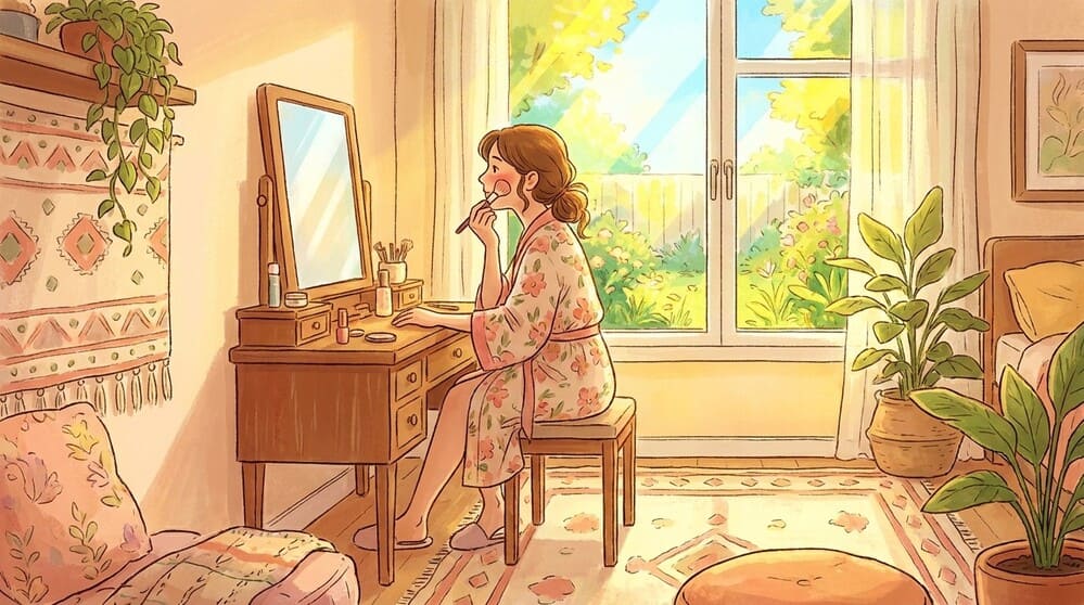 Makeup secrets will help housewives have a natural, gentle beauty in the hot summer. Photo: AI