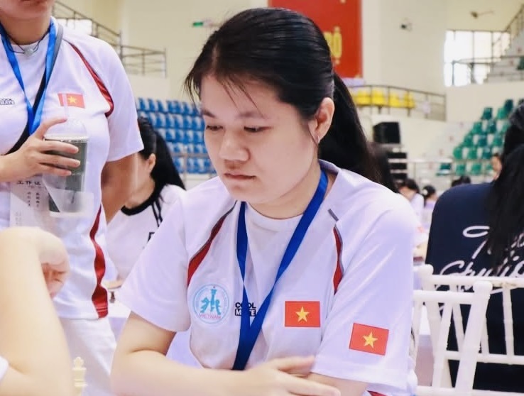 El ajedrecista Pham Le Thao Nguyen del equipo de ajedrez de Vietnam. Foto: Federación de Ajedrez de Vietnam - VCF