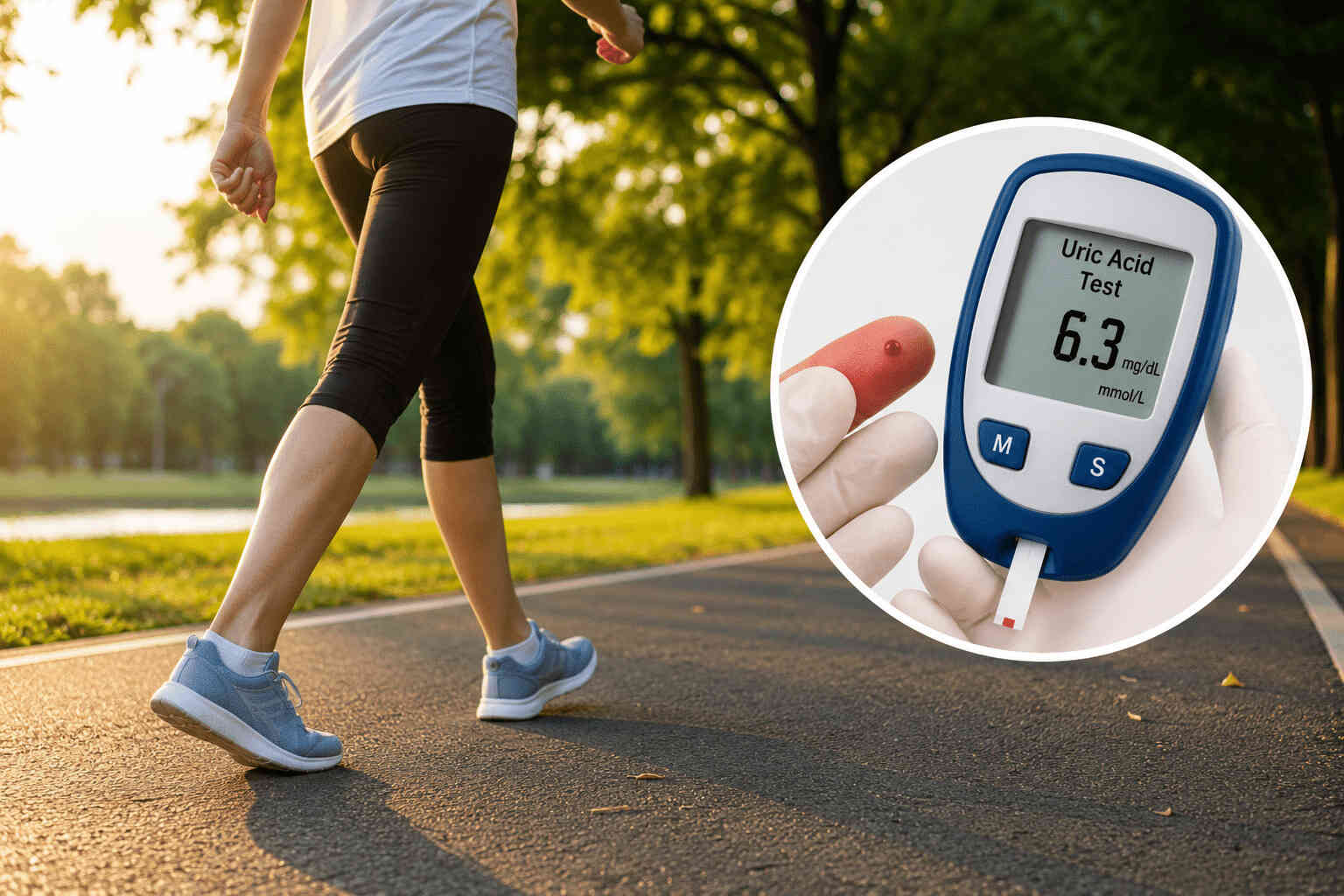 Mantener una caminata regular con la intensidad adecuada contribuye a mejorar el metabolismo y apoya el control seguro de los niveles de ácido úrico en sangre. Foto: Canva