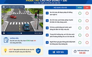 Bộ Công an nêu lý do không bỏ câu hỏi đúng sai khi xem clip tình huống giao thông