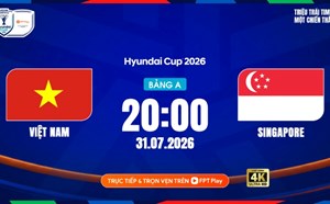 Link xem trực tiếp bóng đá tuyển Việt Nam vs Singapore tại ASEAN Cup 2026