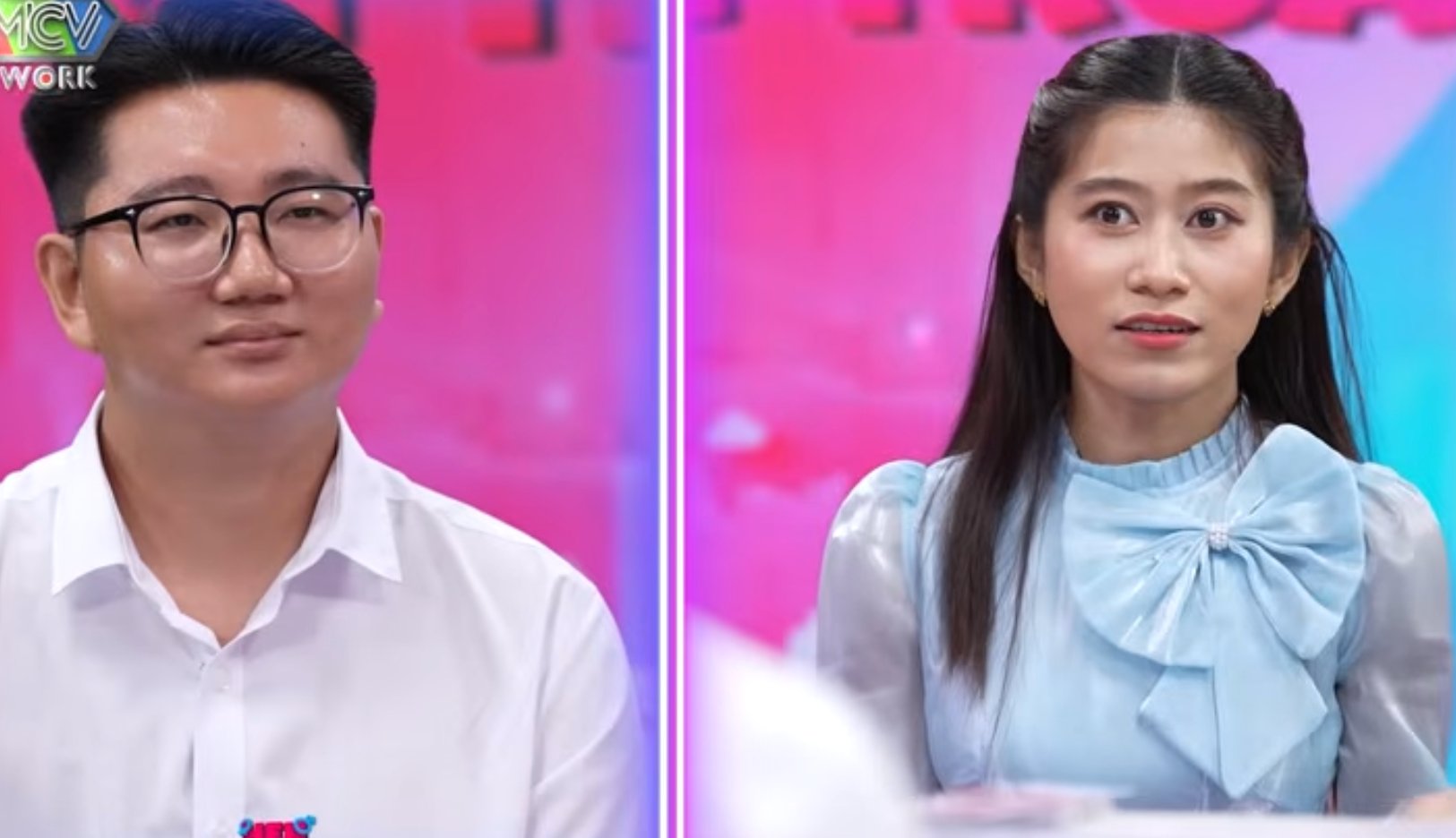 The couple at the dating show. Photo: MCV