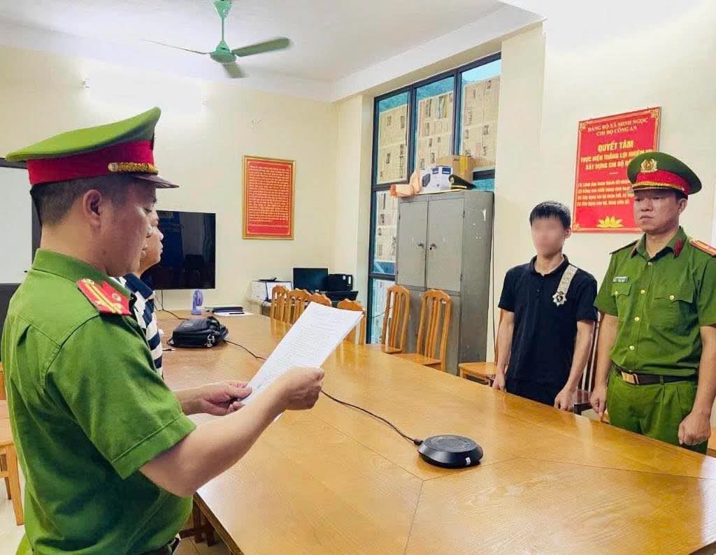 L.V.L bị khởi tố do vi phạm quy định về tham gia giao thông đường bộ. Ảnh: Công an tỉnh Tuyên Quang