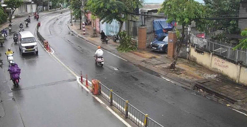 Khu vực TPHCM có mưa dông diện rộng chiều 31.7. Ảnh: UDI Maps