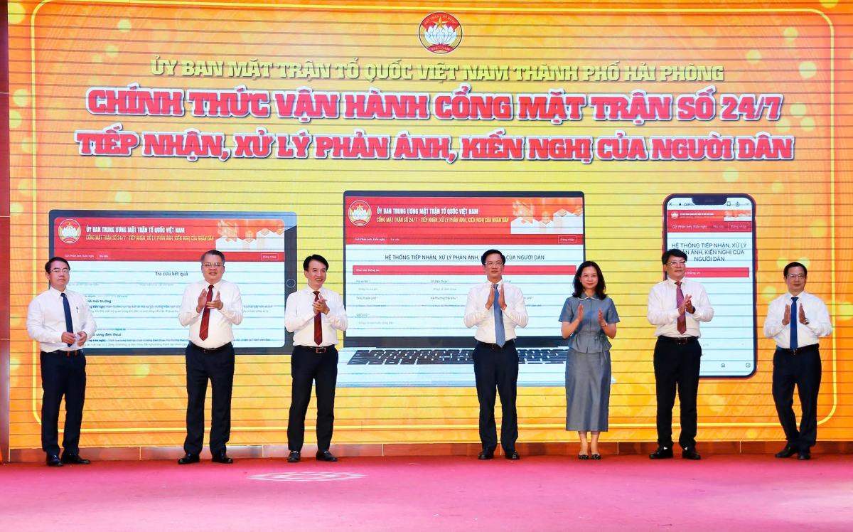 Front Portal No. 24/7 - a reliable connection channel between the Front and the people. Photo: Vietnam Fatherland Front e-Portal Hai Phong City