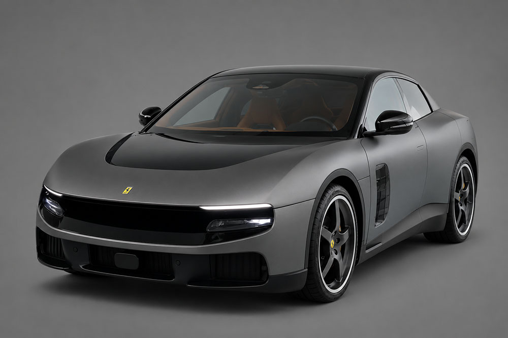 Ferrari Luce is the first pure electric car in the 75-year history of the Italian supercar brand. Graphics: Thanh Vu / AI used