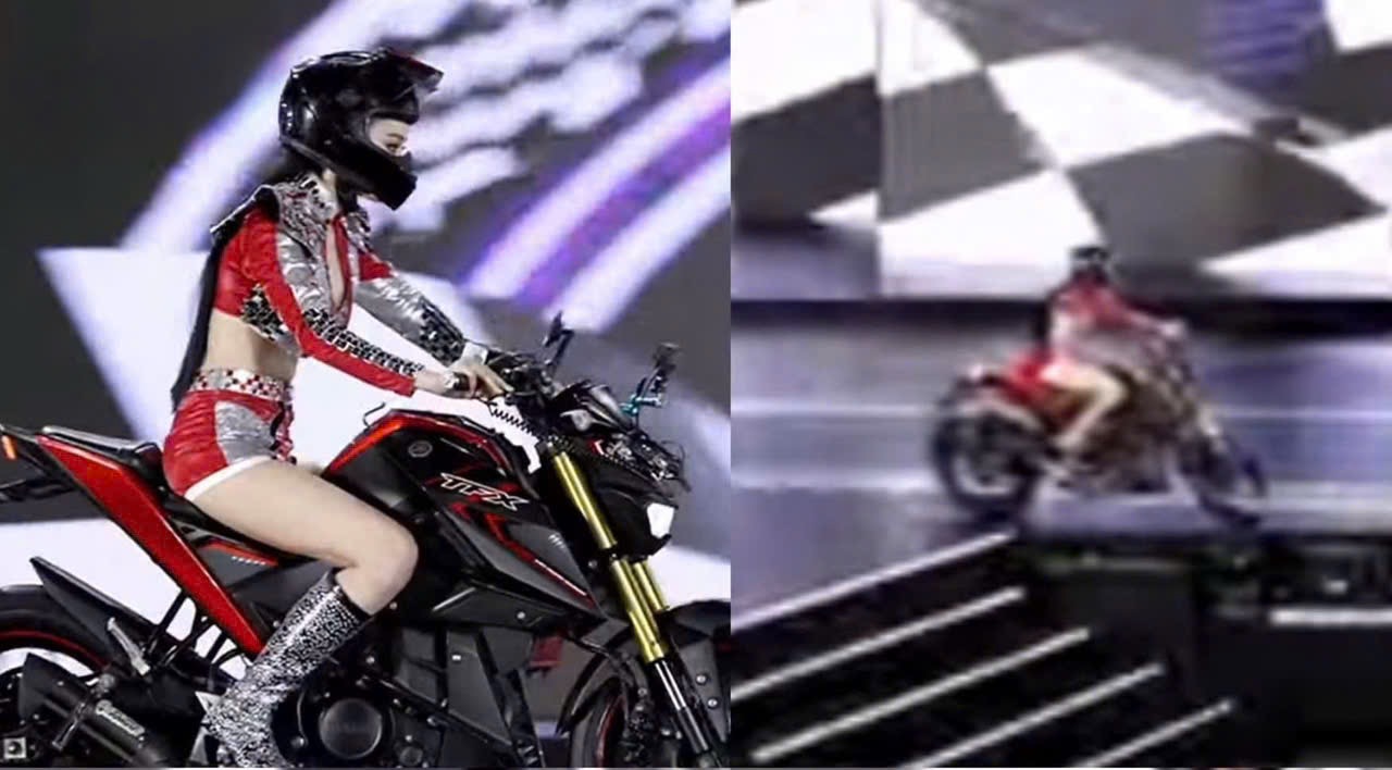 Miss Yen Nhi encountered an incident while performing. Photo: Sen Vang, cut the final clip.