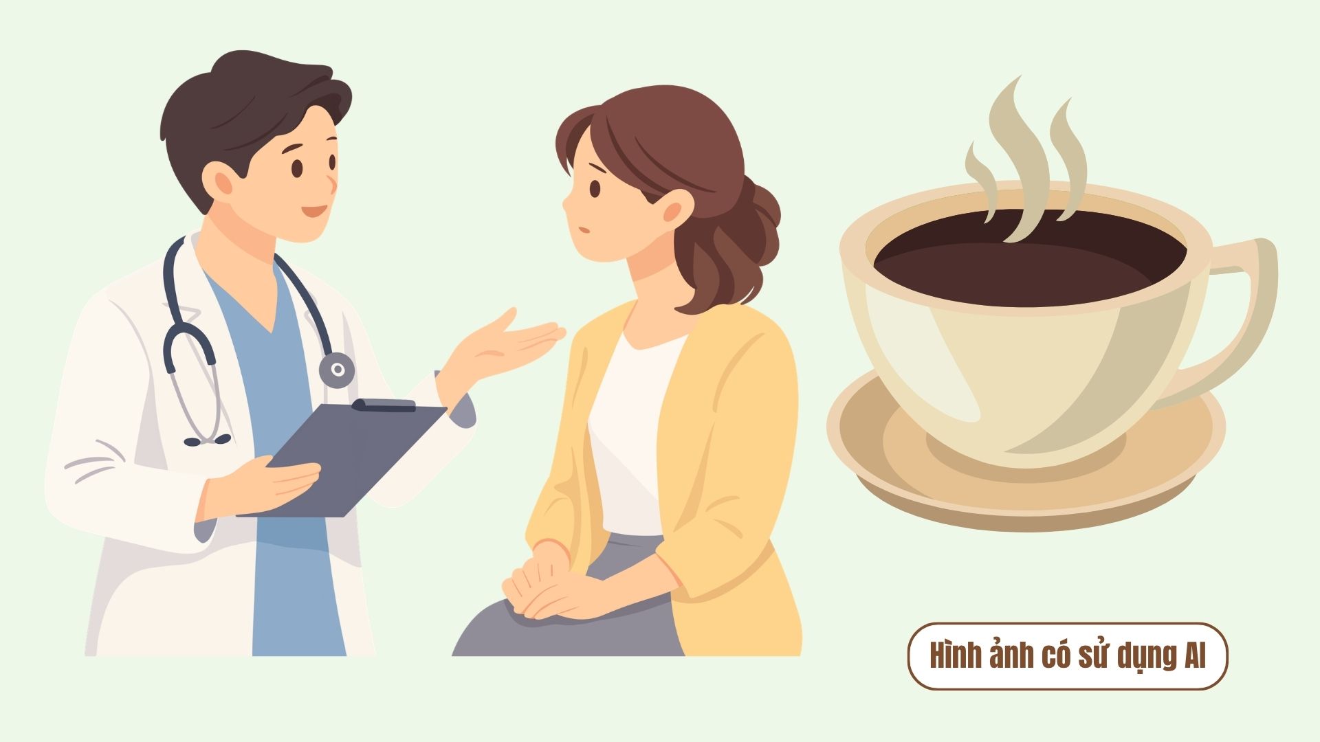 Notes on coffee for people taking blood pressure medication. Graphics: AI
